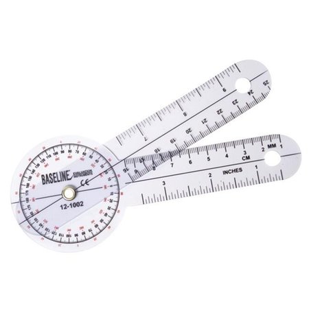 FABRICATION ENTERPRISES Fabrication Enterprises 12-1002 Baseline Plastic Goniometer - 360 Degree Head - 6 in. Arms 12-1002